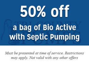 50% off a bag of Bio Active with Septic Pumping