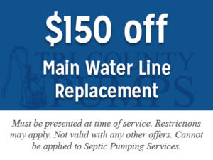 $150 off main water line replacement