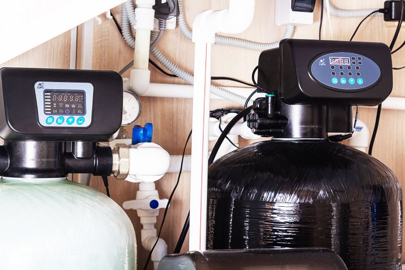 A Brand New Water Softener System Installed