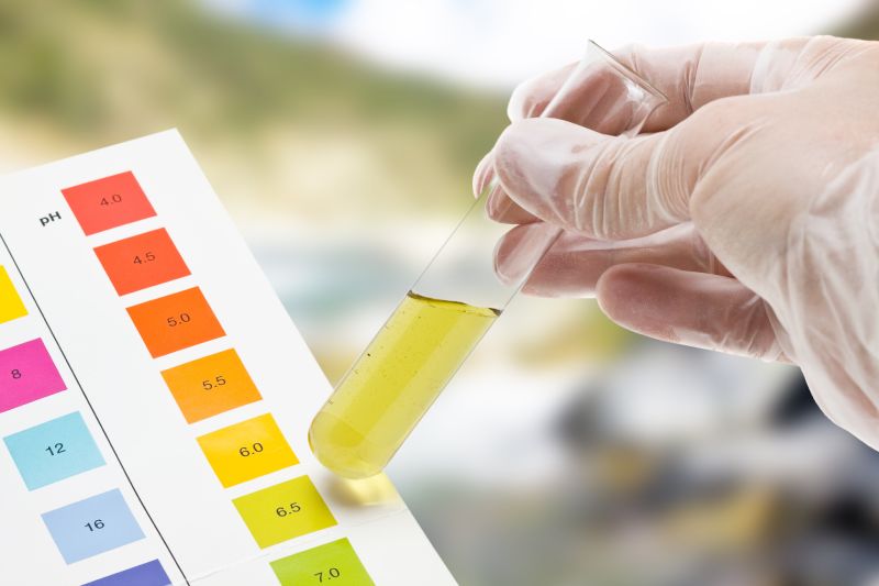 Acid Neutralizer Test Being Performed
