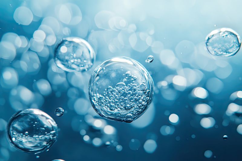 Air Bubbles Trapped In Water