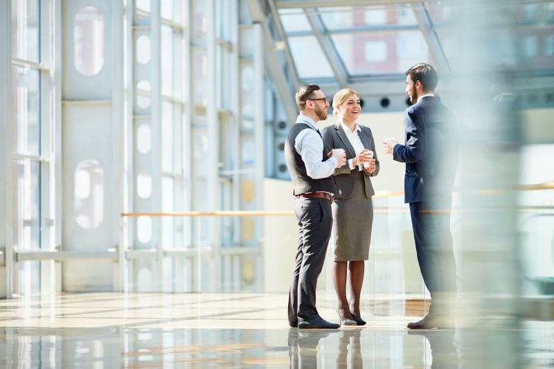 Business People Talking About A New Commercial Water Treatment System