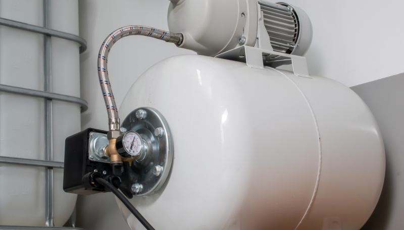 Closeup Of A Water Pressure Booster Pump