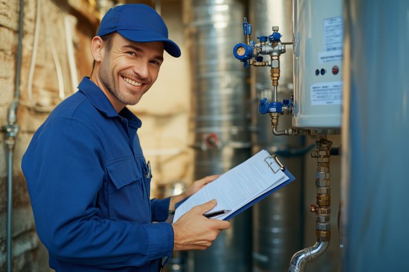 Emergency Water Treatment Specialist Working At House