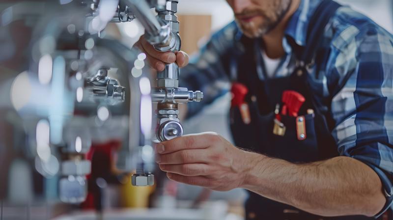 Maryland Plumber Working On Residential Plumbing System