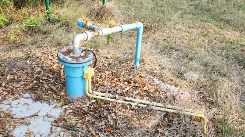 Outside View Of A Submersible Well Pump Installed