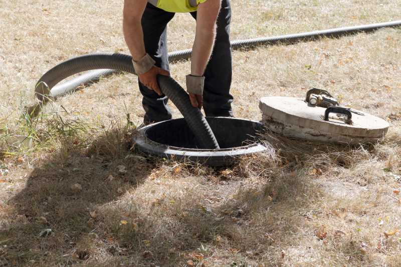 Septic System Cleaning & Pumping Services In Progress