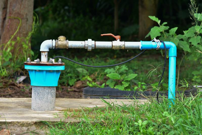 View Of A Shallow Well Jet Pump Installed