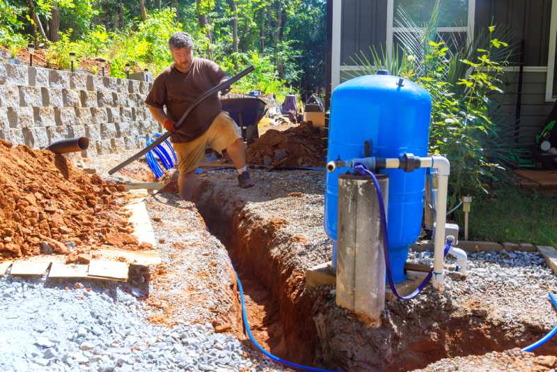 Water Pressure Booster Pump Being Installed