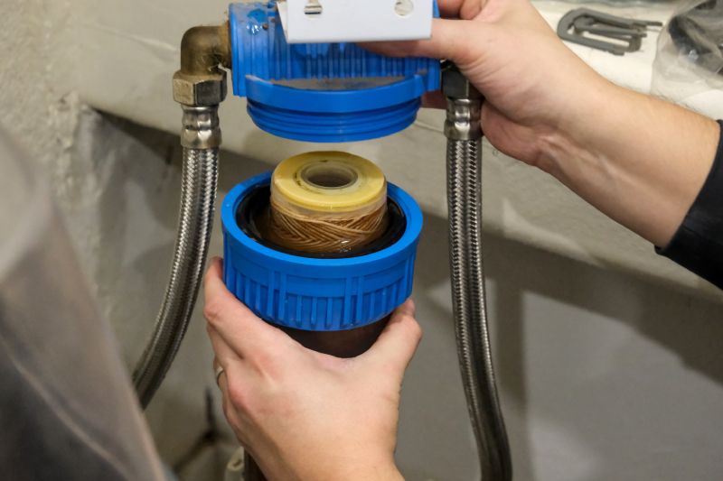 Water Treatment System Being Installed In Home