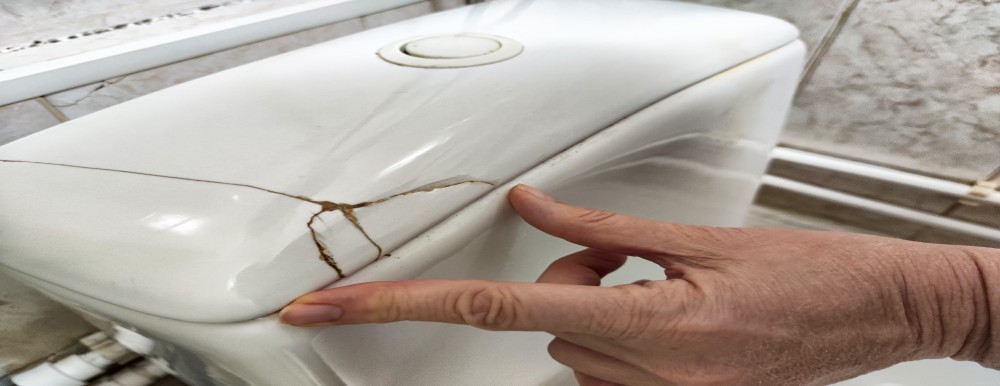 cracks around tank