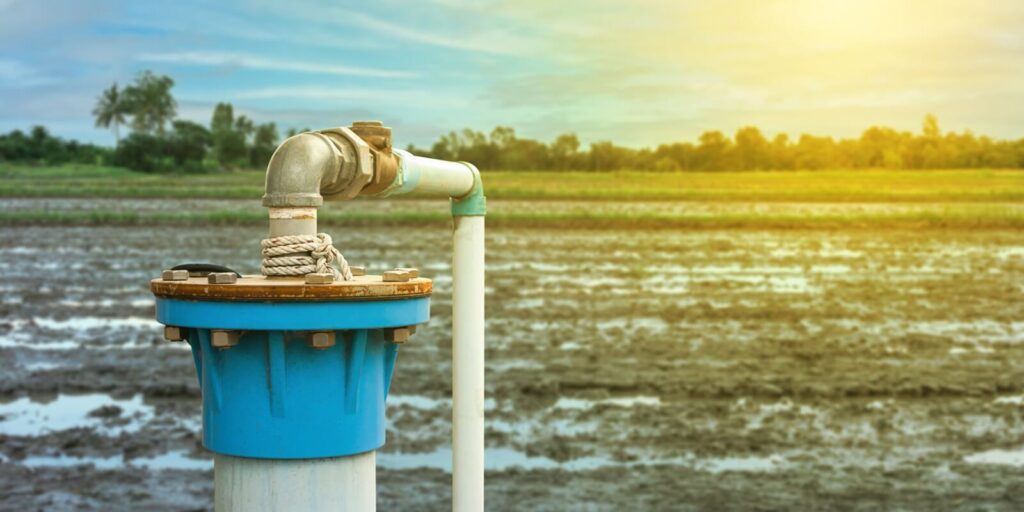 drill an artesian well and distribute water with PVC pipes