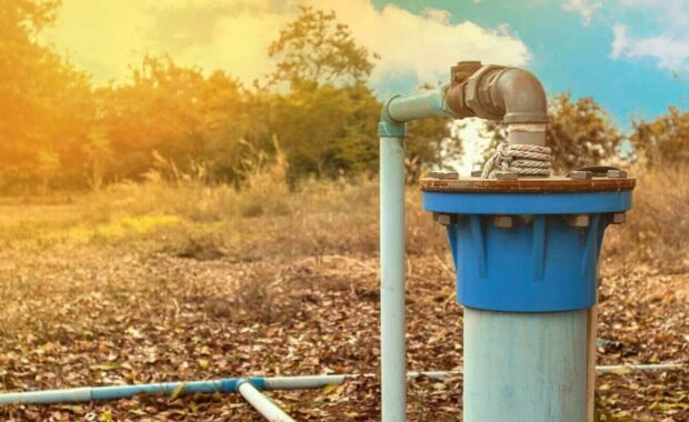 groundwater wells are drilled and water is supplied with PVC pipes