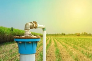 submersible well pump installed in the fields