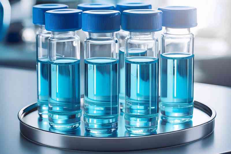 laboratory test tubes with liquid