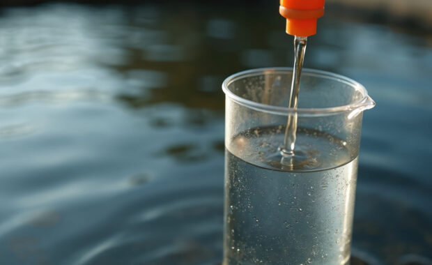 water quality checking with laboratory test