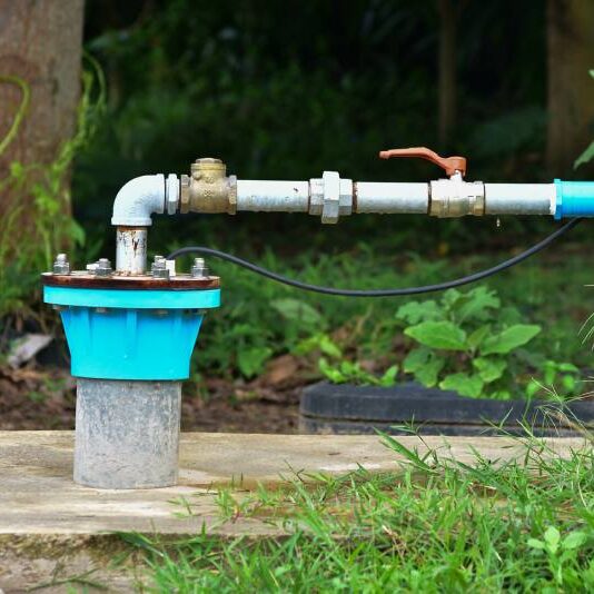 View Of A Shallow Well Jet Pump Installed