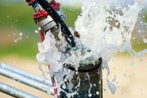 water flowing form pressure pump