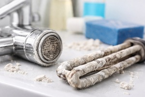 water heater element damaged due to hard water