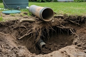 changing the septic pipes