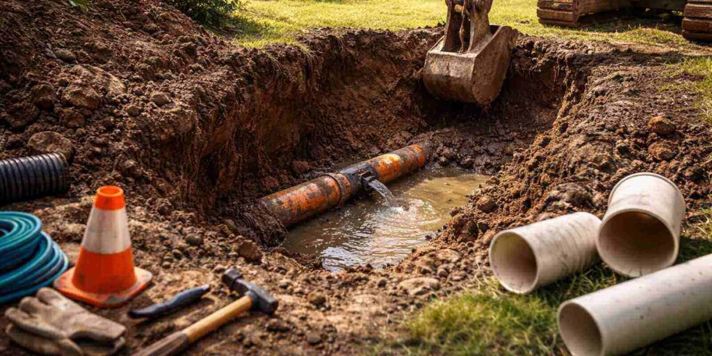 pipe excavation process