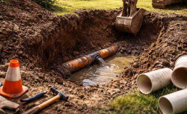 pipe excavation process