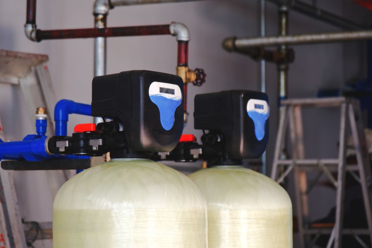 water softener tank unit