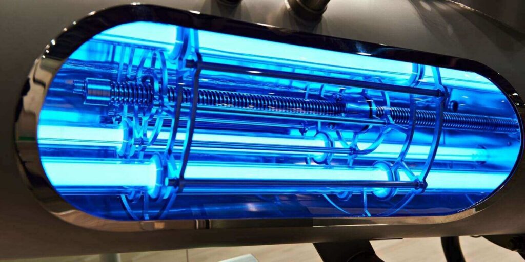 industrial UV installation for water cleaning