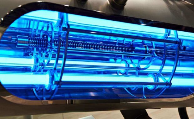 industrial UV installation for water cleaning