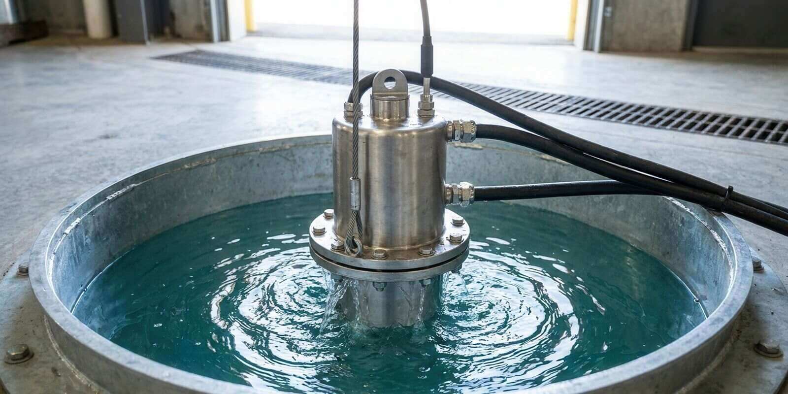 robust steel submersible well pump operating in a clear water well for reliable deep water extraction